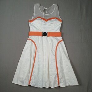 Her Universe Star Wars BB-8 Women's Large Dress White Orange Cosplay Costume